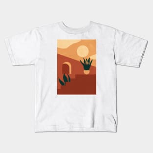 Boho Terracotta Artwork Print, Desert Home Kids T-Shirt